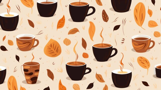 seamless coffee pattern