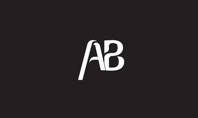 AB, BA, A, B Abstract Letters Logo Monogram