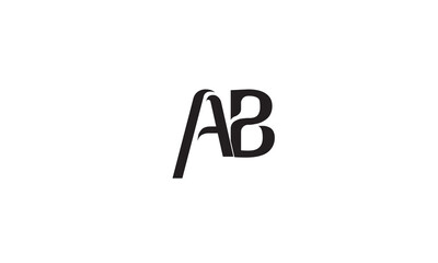 AB, BA, A, B Abstract Letters Logo Monogram