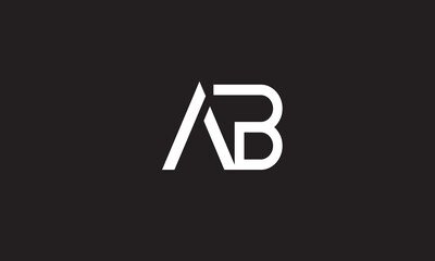 AB, BA, A, B Abstract Letters Logo Monogram
