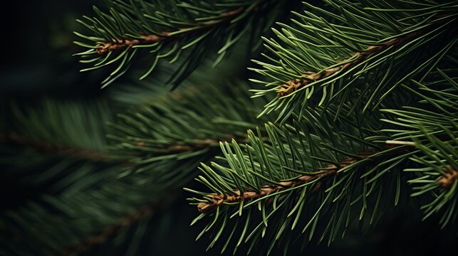 Macro photograph of pine needles