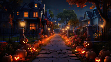 Fototapeta na wymiar halloween pumpkin.Generative Ai