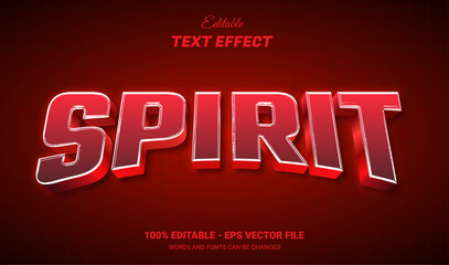 Spirit editable 3d text effect