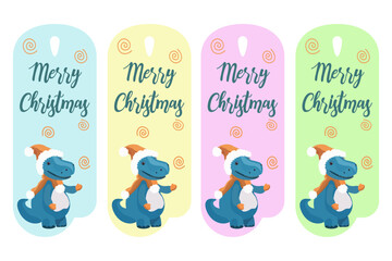 merry christmas label dragon collection, collection
