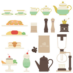 レトロ喫茶店風イラスト