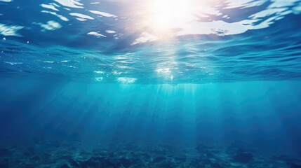 Fototapeta na wymiar Blue sea under the ocean
