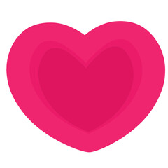 Heart-Shape and Love Icons for a Valentine's Day Celebration, Heart icon.  Romantic clipart sign. 