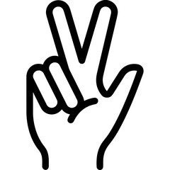 Hand icon symbol vector image. Illustration of the human finger design image