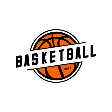 Basketball logo vector on white background