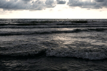 Sea landscape in the evening