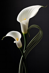 The gentle curve of a calla lily, epitomizing elegance and simplicity.