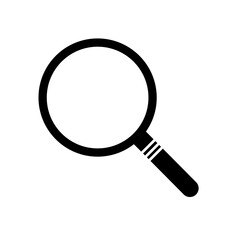 magnifying glass icon vector with flat design