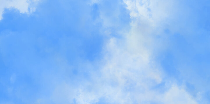 blue watercolor background. blue sky with clouds. abstract cloudy blue sky background digital painting