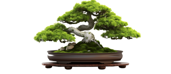 The art of bonsai is very popular among all circles,
Bonsai is a plant or tree that is dwarfed in a shallow pot with the aim of creating a miniature of the original shape of a large, old tree