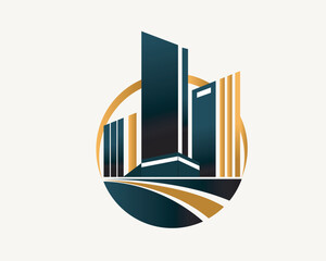 Simple and unique Skyline logo