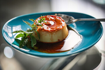 Bulgarian pudding resembling flan and crème brûlée, made with eggs, milk, sugar, custard, and vanilla extract - known as Krem Karamel.