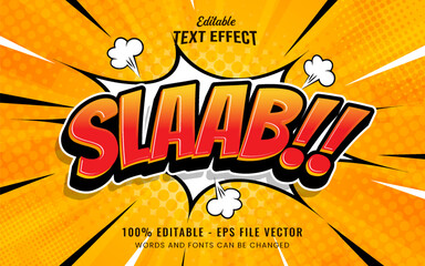 Retro editable text effect comic style Premium Vector	