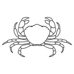 Crab icon outline vector illustration