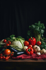 fresh healthy organic vegetables background