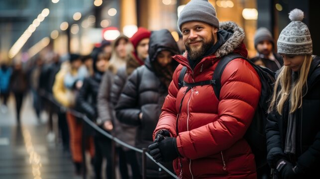 Boxing Day shoppers waiting in line for store opening , Background Image,Desktop Wallpaper Backgrounds, HD