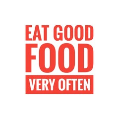 ''Enjoy food'' Concept Quote Illustration