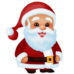 Cute and festive , Christmas santa claus character for Christmas Day. Vector illustration drawing.
