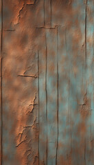 Old wooden grunge copper bronze rusty texture background. Distressed cracked patina siding