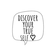 ''Discover yourself'' Quote Illustration