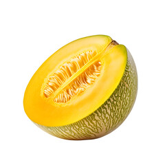 Canary melon isolated on transparent background