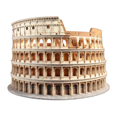 Colosseum isolated on white created with Generative AI