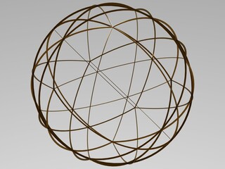 Wireframe Shape Spherical Pentakis Dodecahedron 3D print model
