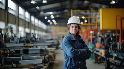 Engineer confident stand in warehouse factory