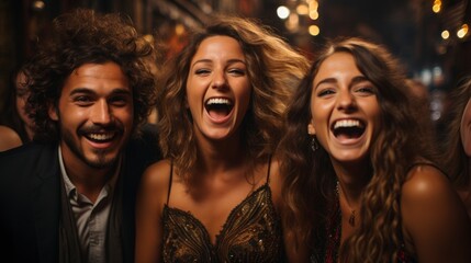 New Years Eve party guests enjoying a festive photo , Background Image,Desktop Wallpaper Backgrounds, HD