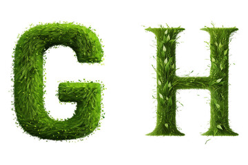 grass In the form of the letter G H