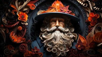 A Sinterklaas-themed holiday paper quilling project , Background Image,Desktop Wallpaper Backgrounds, HD