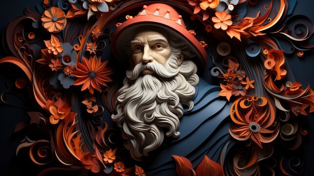 A Sinterklaas-themed holiday paper quilling project , Background Image,Desktop Wallpaper Backgrounds, HD