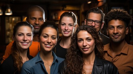 Obraz premium Portraits of migrant advocates collaborating , Background Image,Desktop Wallpaper Backgrounds, HD