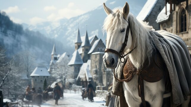 Sinterklaas riding his white horse Amerigo through , Background Image,Desktop Wallpaper Backgrounds, HD