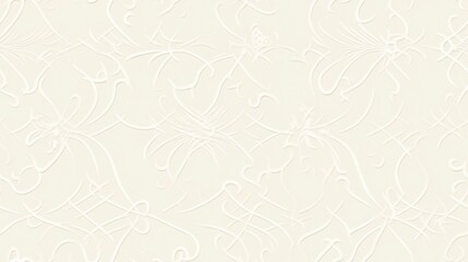 seamless pattern with swirls white cream background