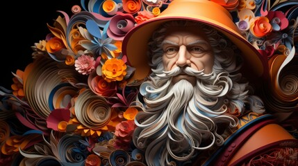 A Sinterklaas-themed paper quilling project, Background Image,Desktop Wallpaper Backgrounds, HD