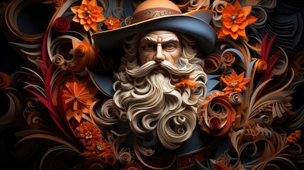 Obraz premium A Sinterklaas-themed paper quilling project , Background Image,Desktop Wallpaper Backgrounds, HD
