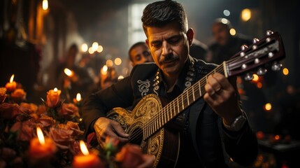 Obraz premium A traditional Mariachi band serenading , Background Image,Desktop Wallpaper Backgrounds, HD
