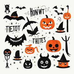 illustration Vector set of Halloween party