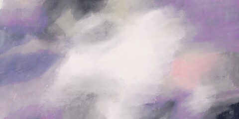 Simple modern abstract illustration in the style of acrylic paints in dark purple shades on a colored background