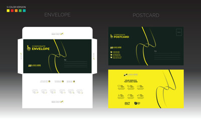envelope and postcard for any company use