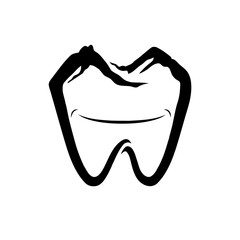 Vector dental care logo and dental clinic logo for health dentist and clinic