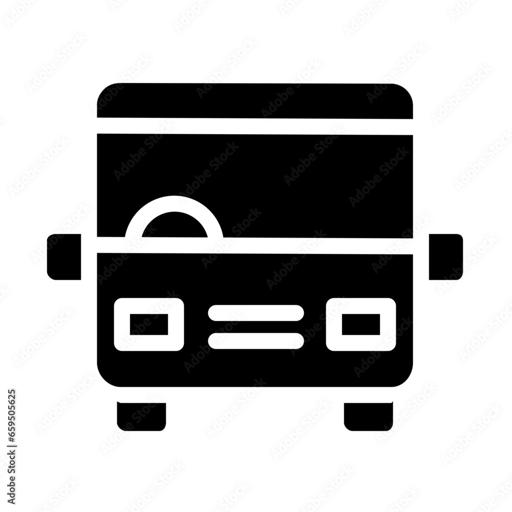 Poster Solid Bus icon