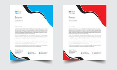 simple modern  corporate company letterhead design.