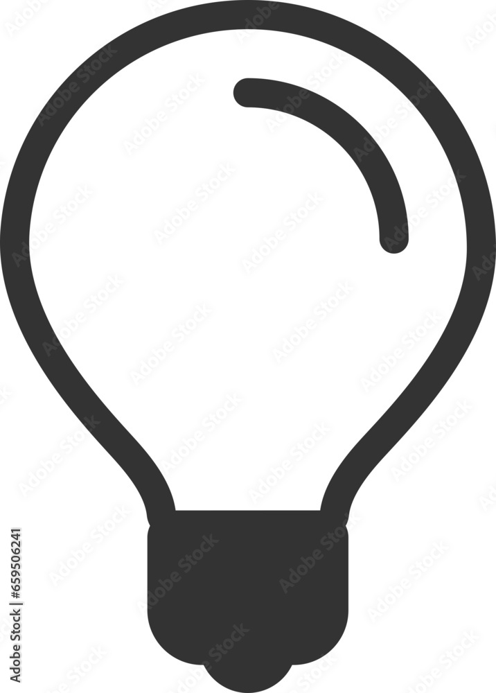 Poster light bulb icon vector. llightbulb idea logo concept. lamp electricity icons web design element. led