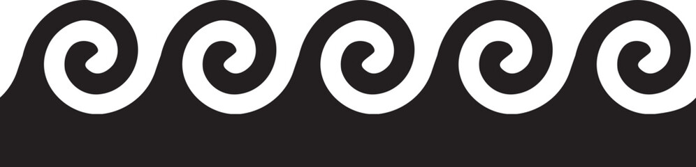 Sea icon wave illustration vector design. Ocean logo graphic element. Aqua symbol.